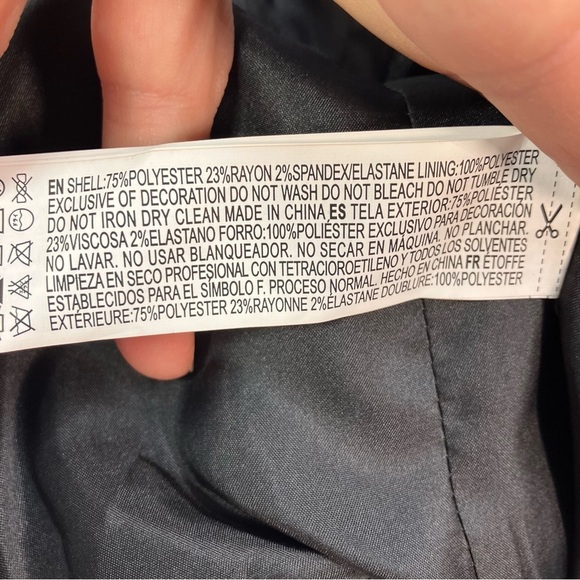 Forever 21 Open Front Bomber‎ Jacket Striped zippers Steampunk Skater Medium New - Picture 10 of 12